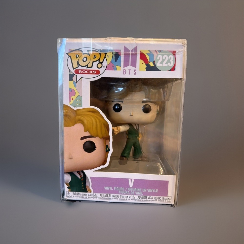 Funko Pop Vinyl BTS V 223 Dynamite Music Figure Vaulted 48113 Protective Case